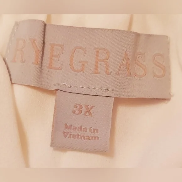 NWT Ryegrass size 3X white blouse - Picture 7 of 14